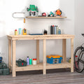 VidaXL Werkbank 140x50x80 cm Festkiefer