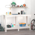 VidaXL Werkbank 140x50x80 cm Festkiefer weiß