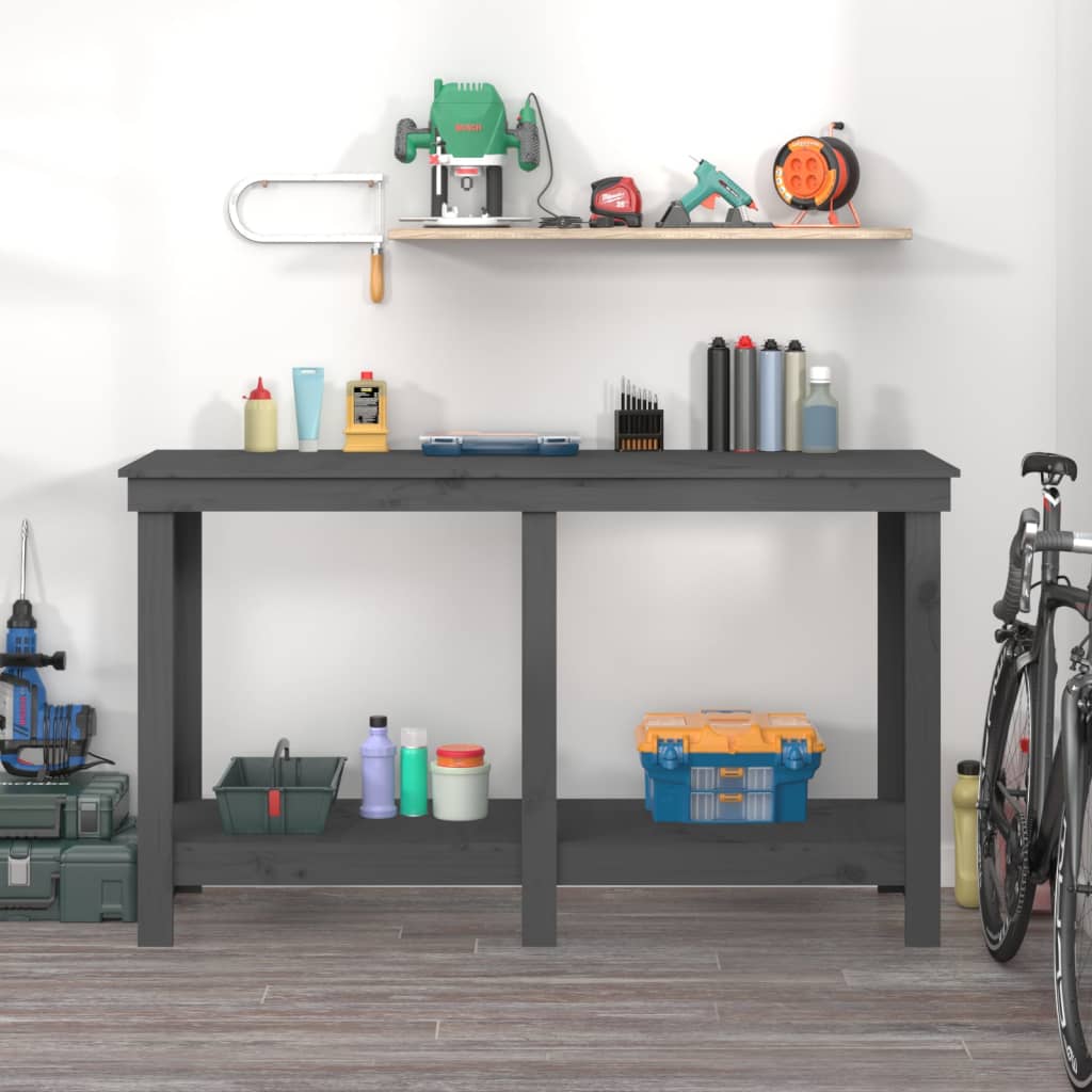 VidaXL Werkbank 140x50x80 cm Festkiefergrau