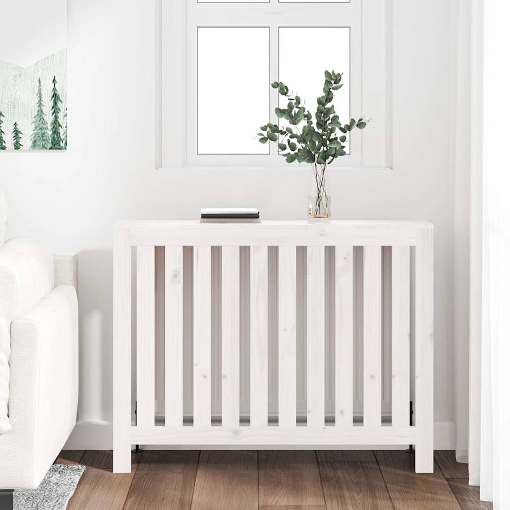 Vidaxl radiatorombouw 108,5x19x84 cm massief grenenhout wit