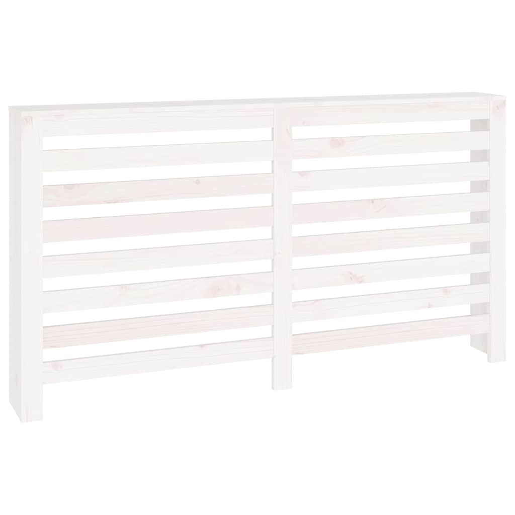 Vidaxl radiatorombouw 153x19x84 cm massief grenenhout wit