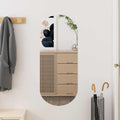 VidaXL Wandspiegel 30x70 cm ovales Glas