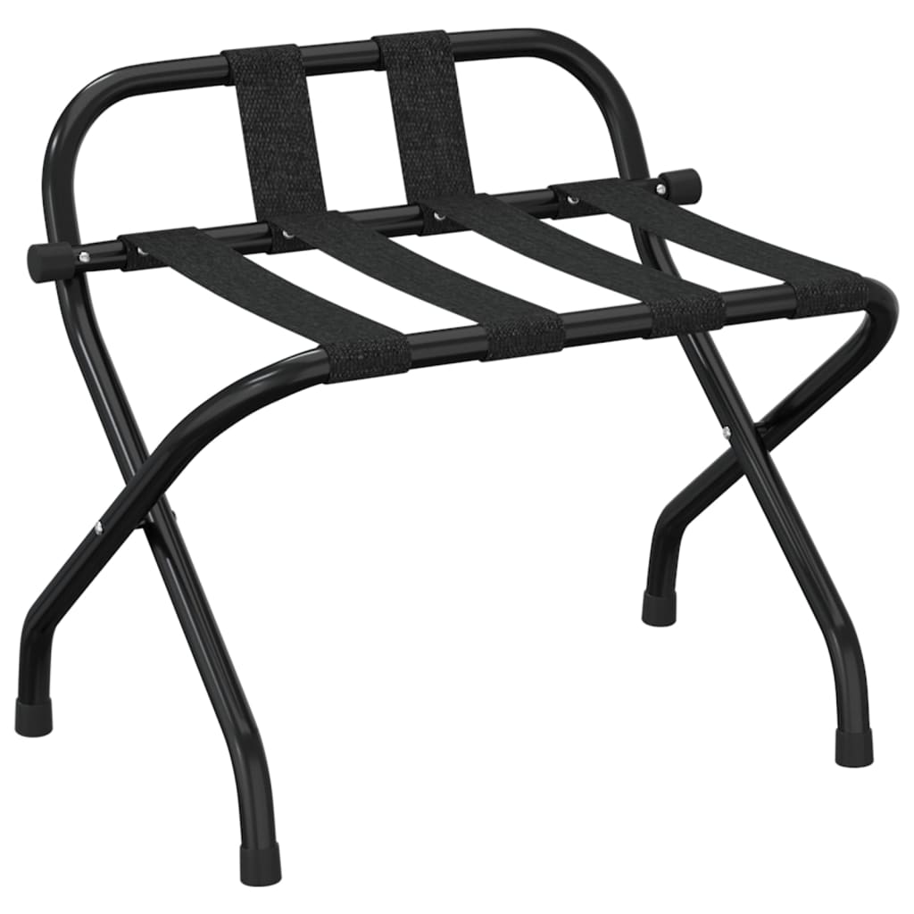 VidaXL Gepäckträger mit Rückenlehne 56x39x52 cm Schwarz