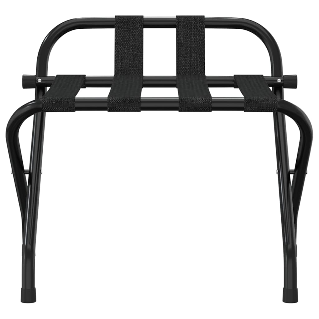 VidaXL Gepäckträger mit Rückenlehne 56x39x52 cm Schwarz