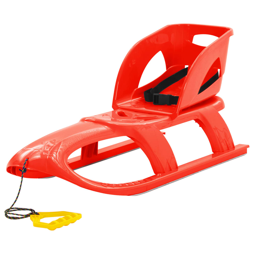 VidaXL Schlitten mit Sitz 102,5 x 40 x 23 cm Polypropylen rot