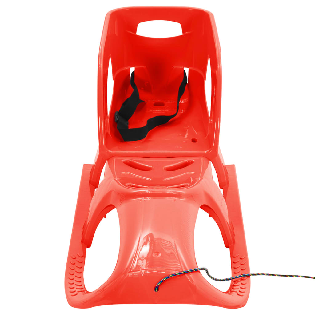 VidaXL Schlitten mit Sitz 102,5 x 40 x 23 cm Polypropylen rot