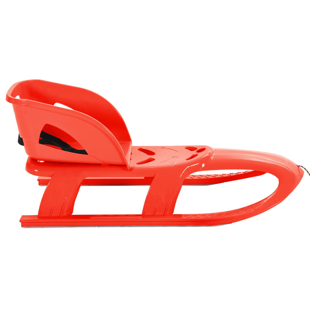 VidaXL Schlitten mit Sitz 102,5 x 40 x 23 cm Polypropylen rot