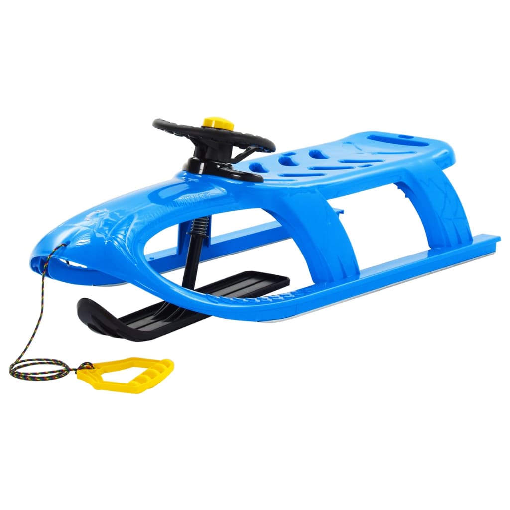 VidaXL Schlitten mit Lenker 102,5 x 40 x 23 cm Polypropylen Blau