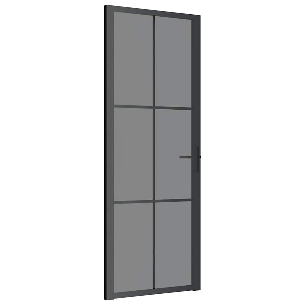 Vidaxl binnendeur 76x201,5 cm esg-glas en aluminium zwart