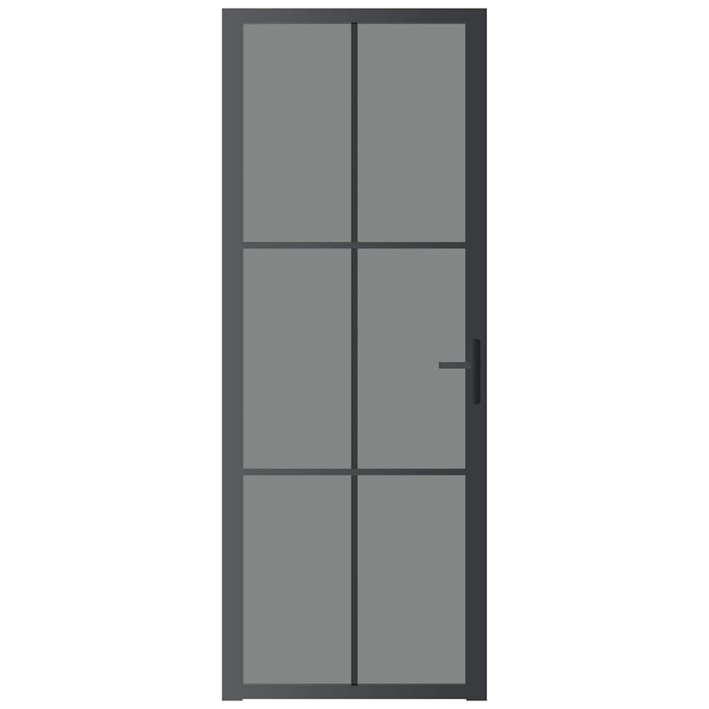 Vidaxl binnendeur 76x201,5 cm esg-glas en aluminium zwart