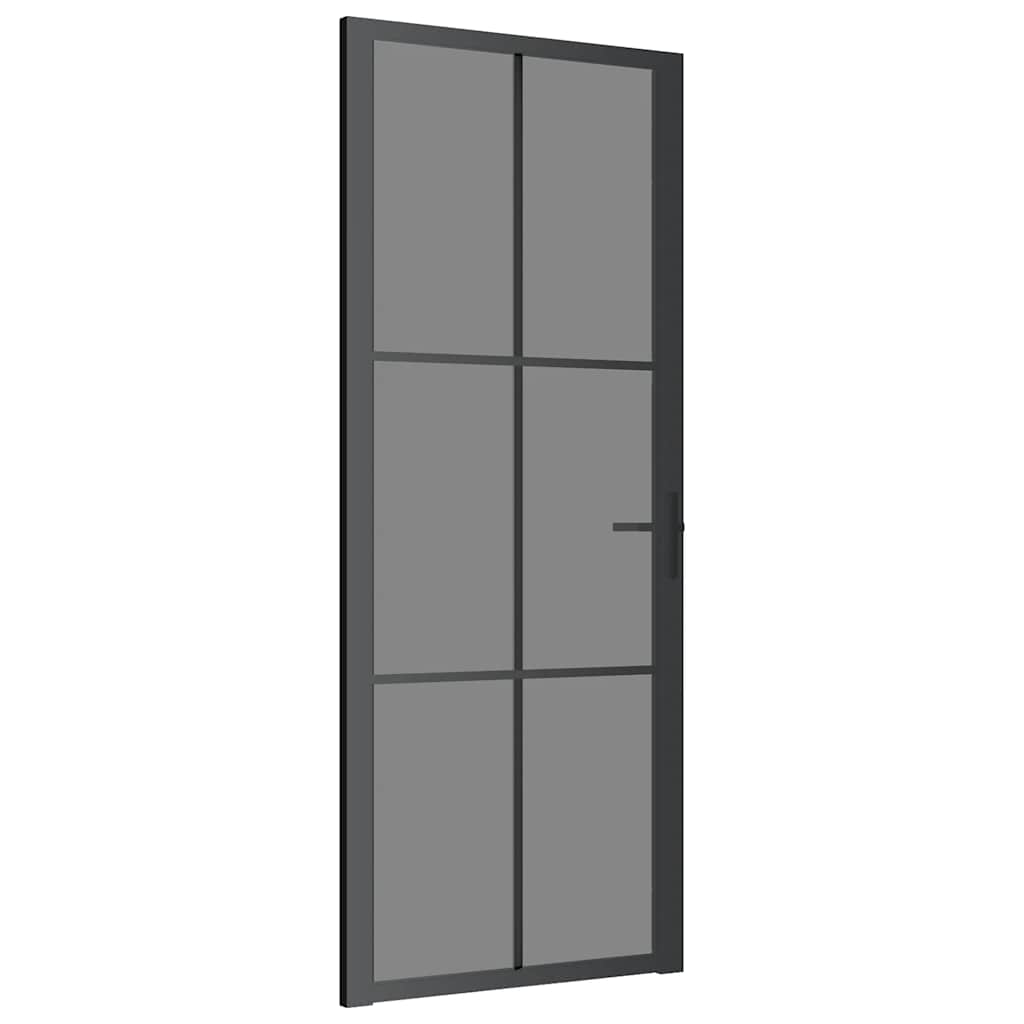 Vidaxl binnendeur 83x201,5 cm esg-glas en aluminium zwart