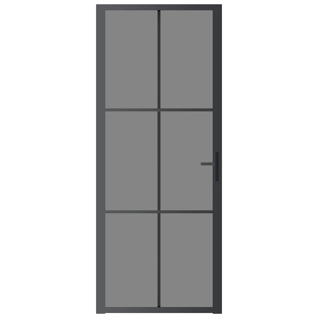 Vidaxl binnendeur 83x201,5 cm esg-glas en aluminium zwart