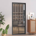 VidaXL Innentür 93x201,5 cm ESG - Glas und Aluminium Schwarz