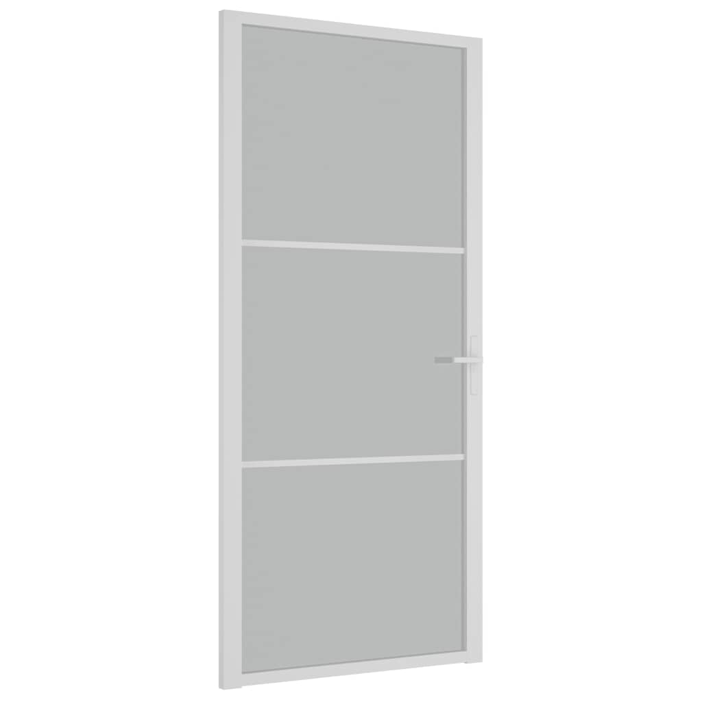Vidaxx Innentür 93x201,5 cm Mattglas und Aluminium weiß