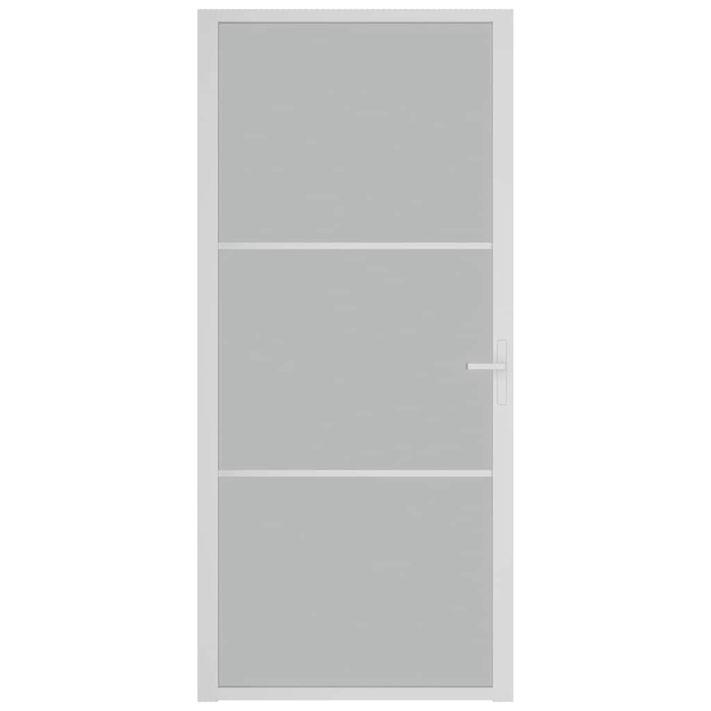Vidaxx Innentür 93x201,5 cm Mattglas und Aluminium weiß