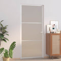 Vidaxx Innentür 93x201,5 cm Mattglas und Aluminium weiß