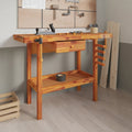 Vidaxx Werkbank mit Schiebe- und Schabern, 124 x 52 x 83 cm, Akazienholz