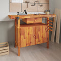 Vidaxx Werkbank mit Schiebe- und Schabern, 124 x 52 x 83 cm, Akazienholz