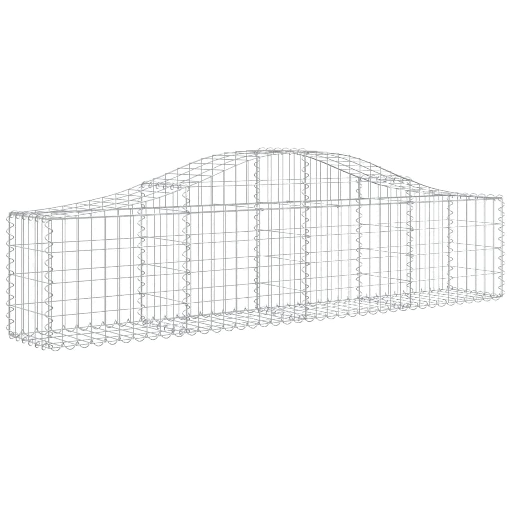 Vidaxl schanskorven 2 st gewelfd 200x30x40 60 cm gegalvaniseerd ijzer