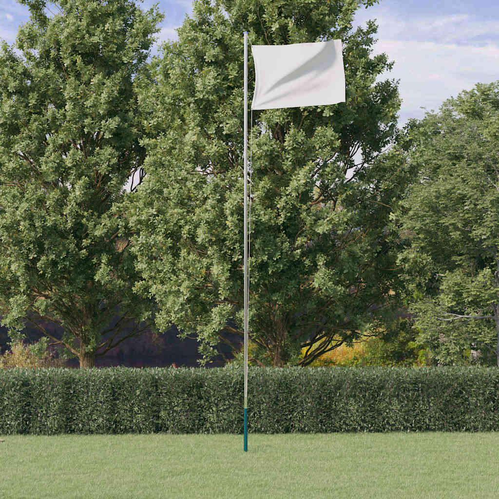 VidaXL 6,23 m teilbarer Fahnenmast, Aluminium, silberfarben