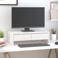 VidaXL Monitorständer 50x27x15 cm Massives Kiefernholz Weiß