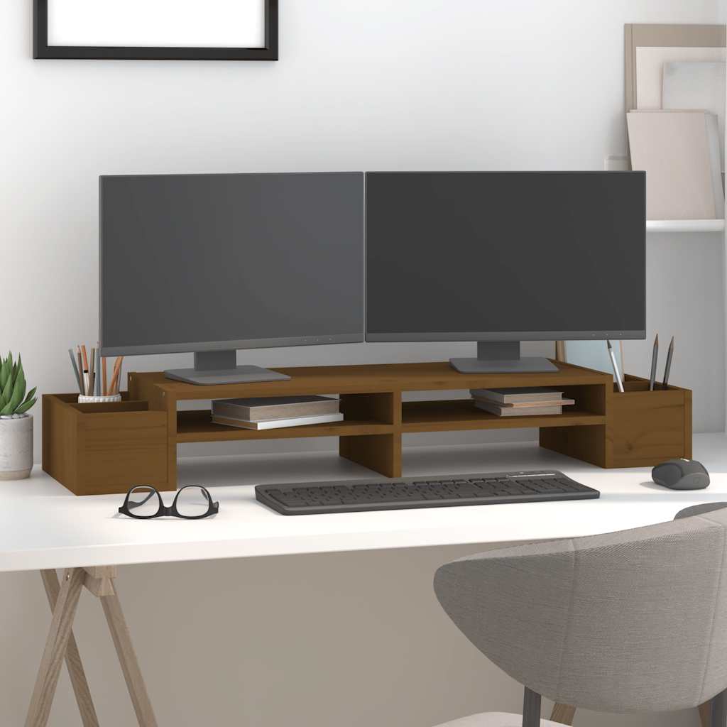 Vidaxx Monitor Standard 100x27,5x15 cm Festkiefer Honigbraun