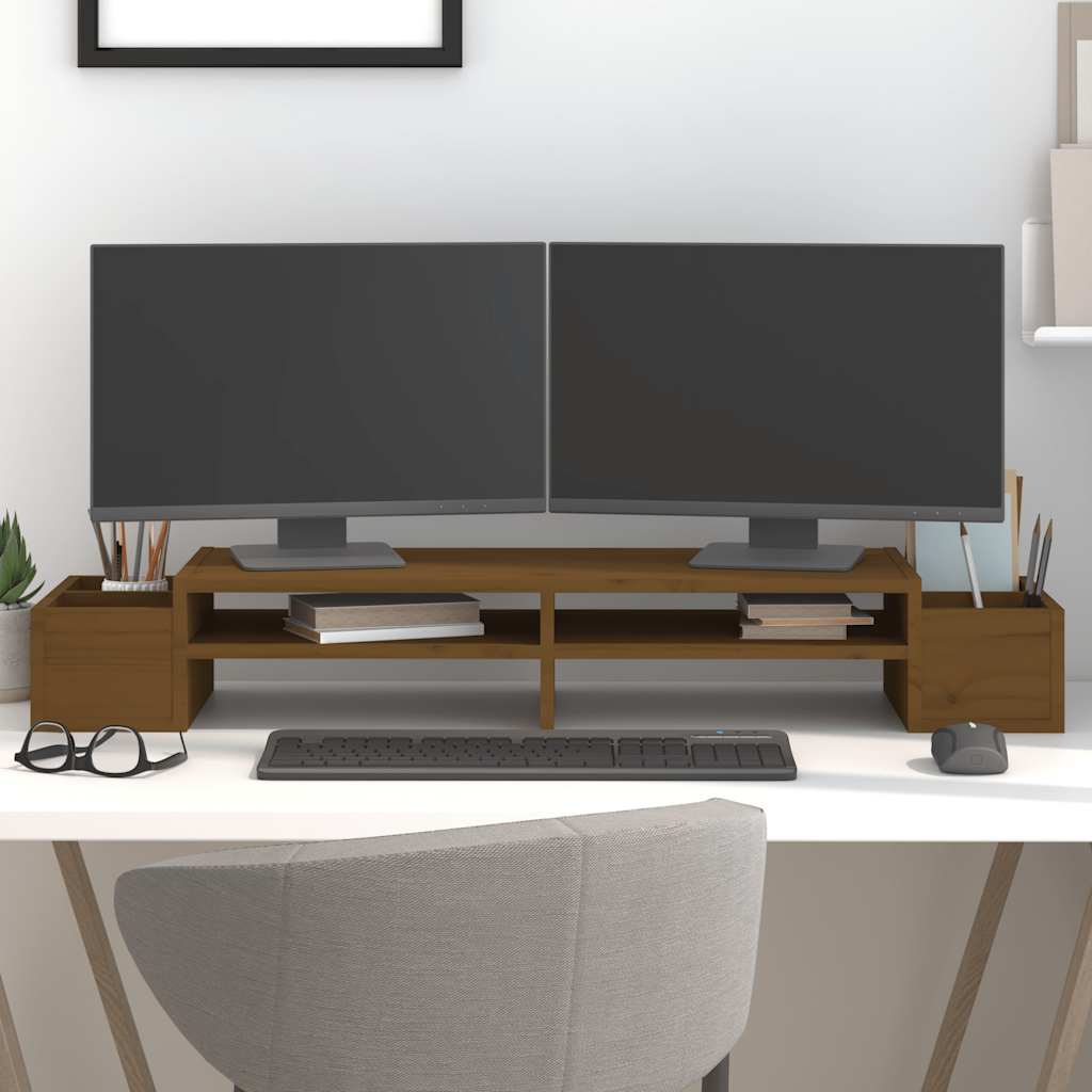 Vidaxx Monitor Standard 100x27,5x15 cm Festkiefer Honigbraun