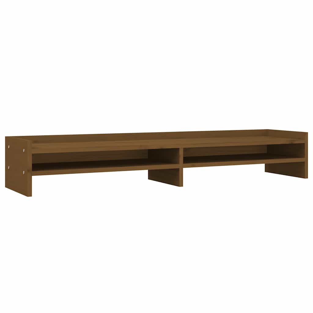 VidaXL Monitorständer 100x24x16 cm Massives Kiefernholz Honigbraun