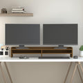 Vidaxl monitorstandaard 100x24x16 cm massief grenenhout honingbruin