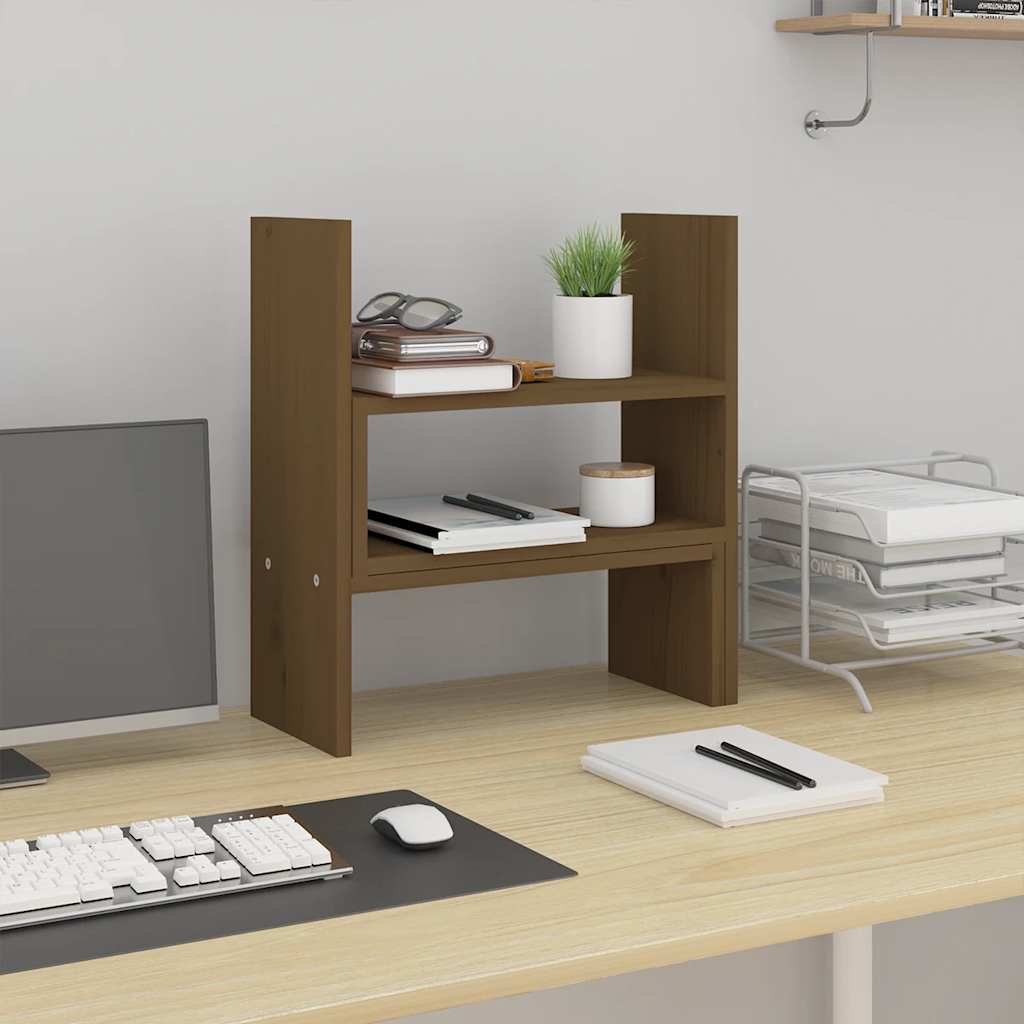 VidaXL Monitorständer (39-72)x17x43 cm Kiefernholz Honigbraun