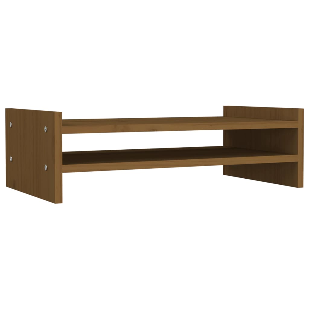 VidaXL Monitorständer 50x27x15 cm Massives Kiefernholz Honigbraun