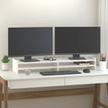 VidaXL Monitorständer 100x27x15 cm Massives Kiefernholz Weiß