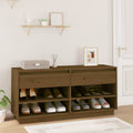 Vidaxx Schuhschrank 110x34x52 cm Festkiefer Honigbraun