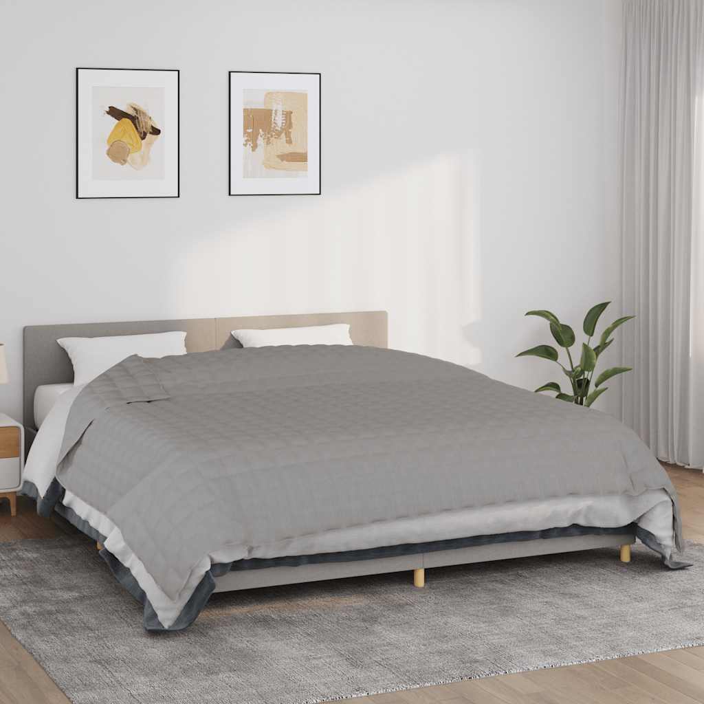 Vidaxl verzwaringsdeken 235x290 cm 15 kg stof grijs