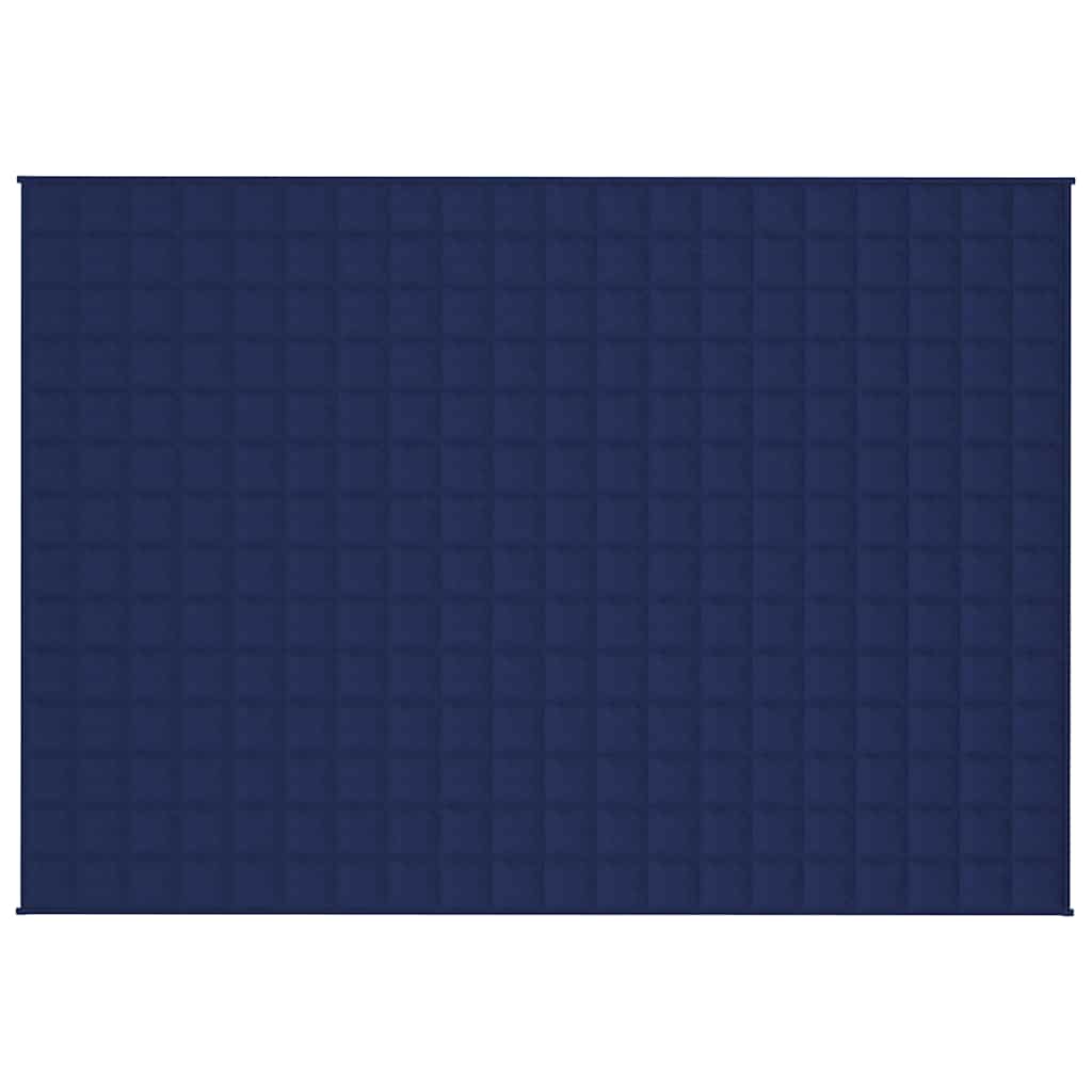 Vidaxl verzwaringsdeken 138x200 cm 10 kg stof blauw