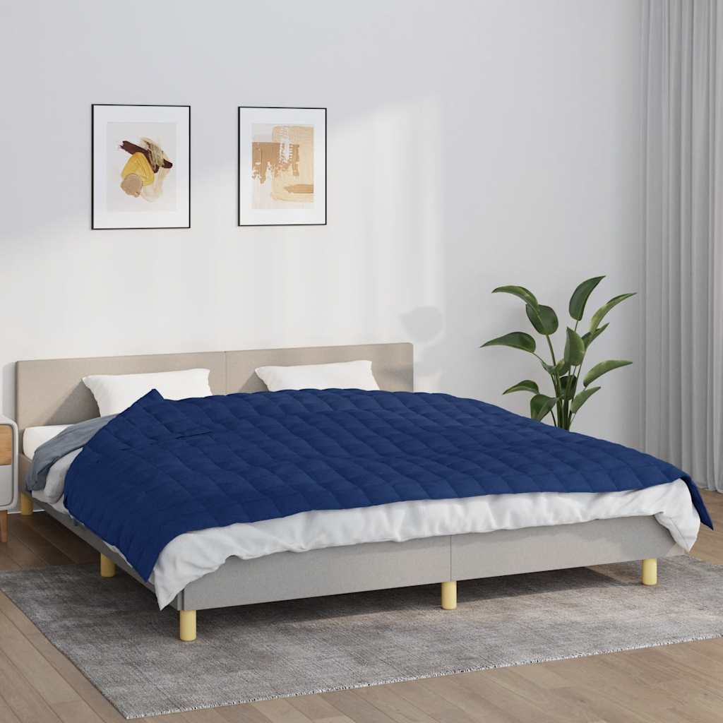 Vidaxxl schwache Decke 155x220 cm 11 kg Stoff blau