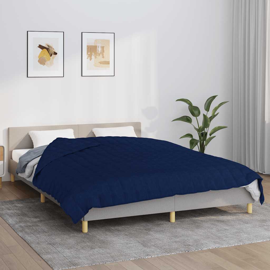 Vidaxxl schwache Decke 200x225 cm 13 kg Stoff blau