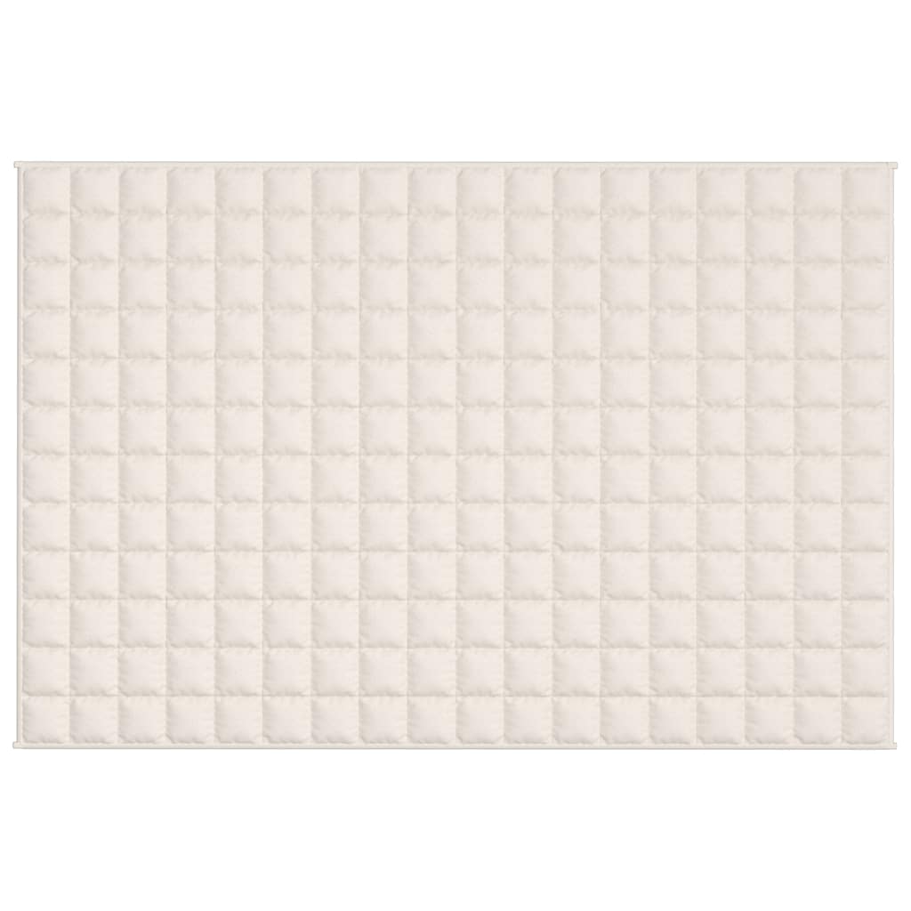 Vidaxl verzwaringsdeken 120x180 cm 9 kg stof lichtcrèmekleurig