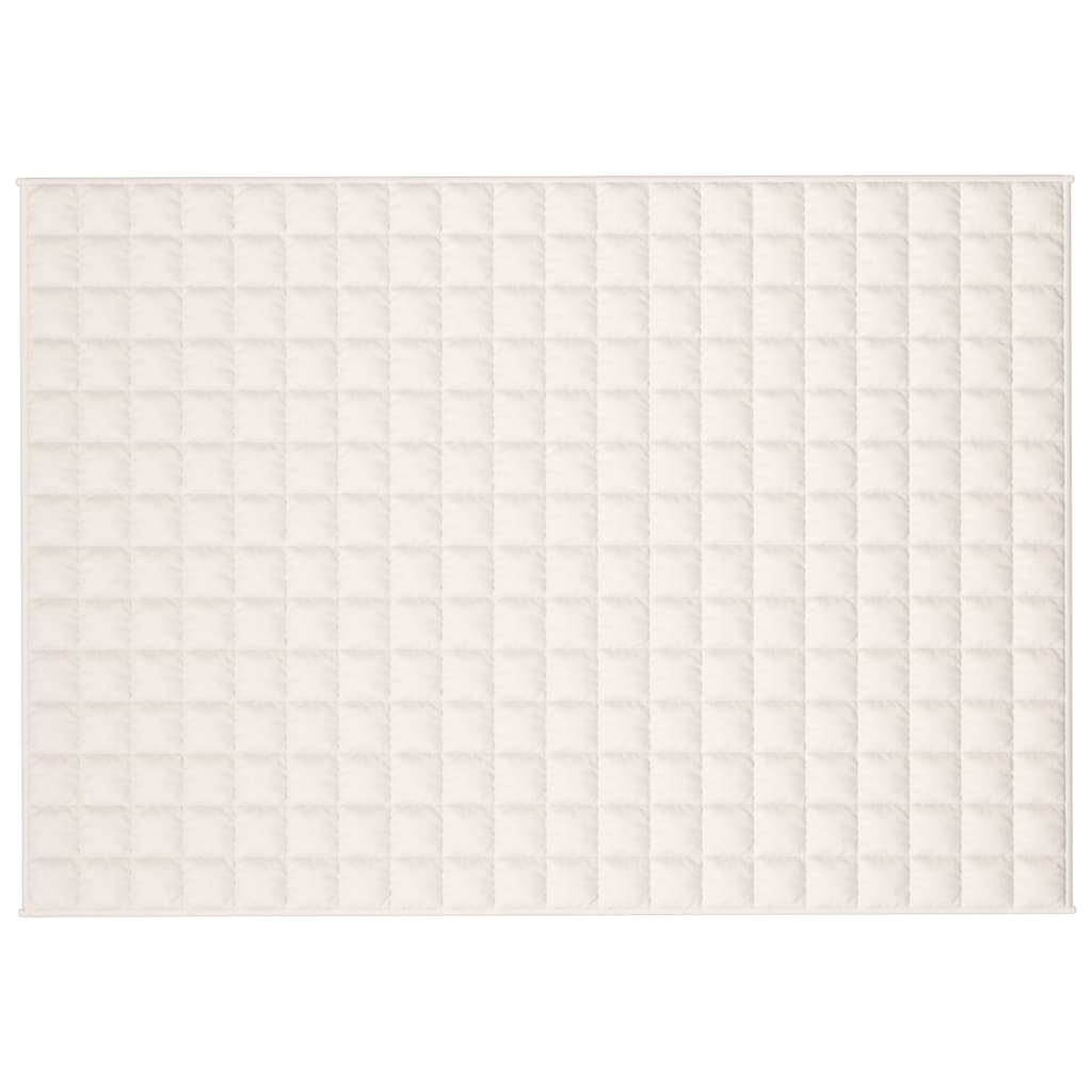 Vidaxl verzwaringsdeken 138x200 cm 10 kg stof lichtcrèmekleurig