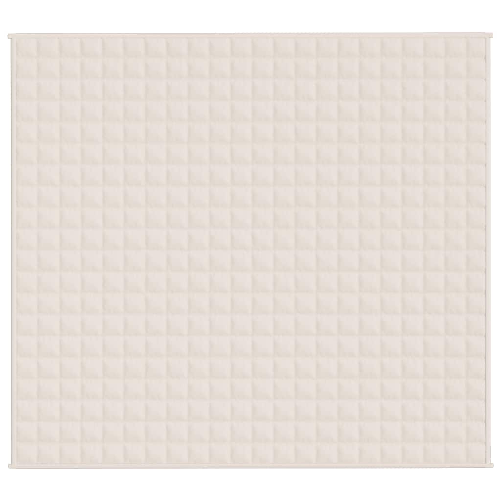 Vidaxl verzwaringsdeken 200x225 cm 9 kg stof lichtcrèmekleurig