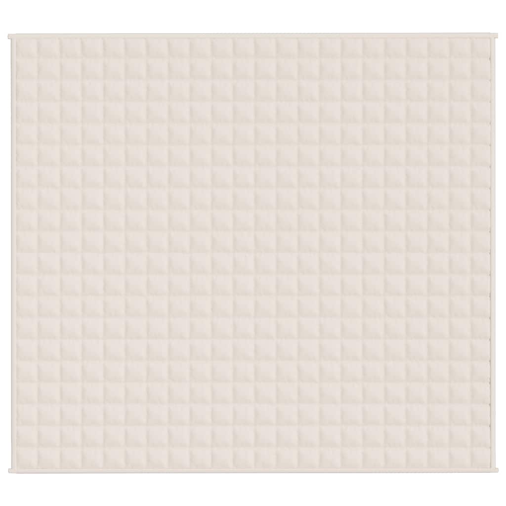 Vidaxl verzwaringsdeken 200x225 cm 13 kg stof lichtcrèmekleurig