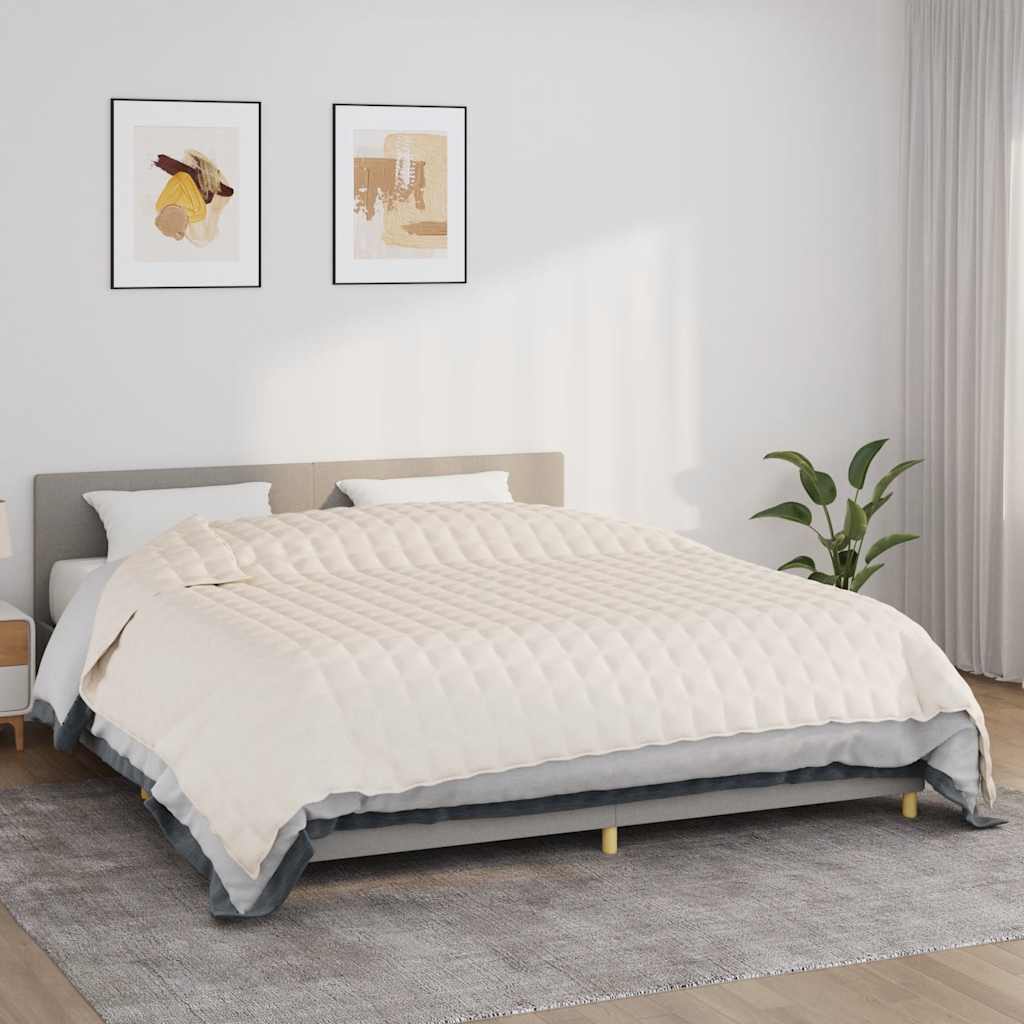 VidaXL schwache Decke 220x260 cm 15 kg Stofflampe creme -gelöscht