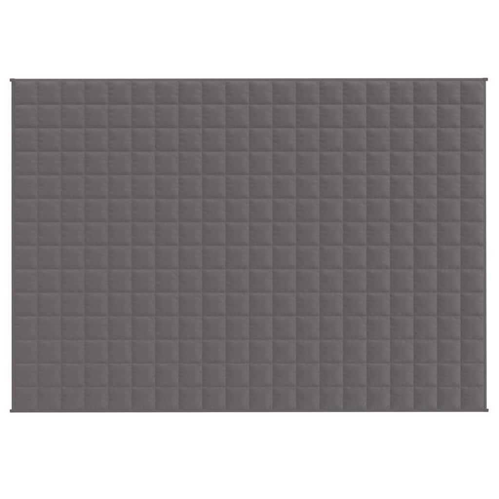 Vidaxl verzwaringsdeken 138x200 cm 10 kg stof grijs