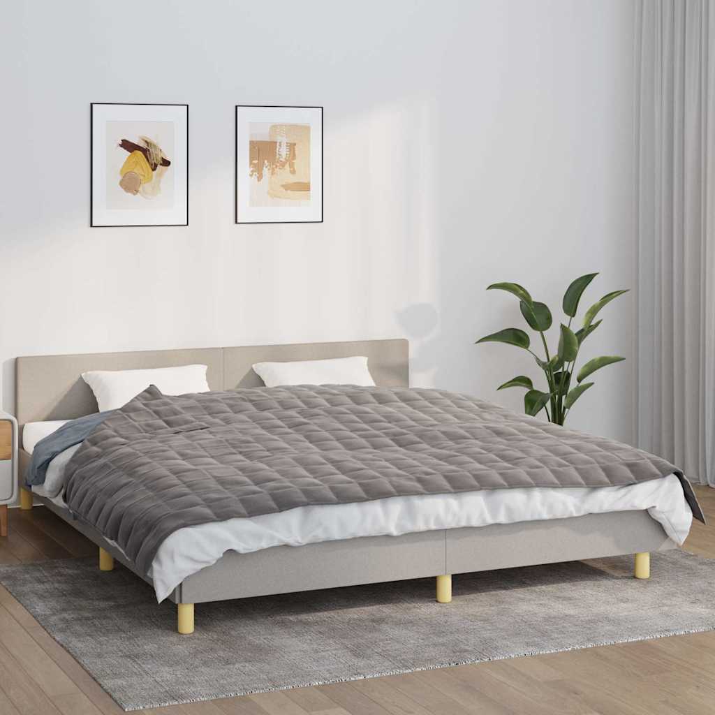 Vidaxxl schwache Decke 155x220 cm 7 kg Stoff grau