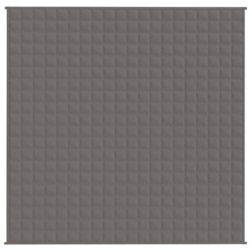 Vidaxl verzwaringsdeken 200x200 cm 9 kg stof grijs