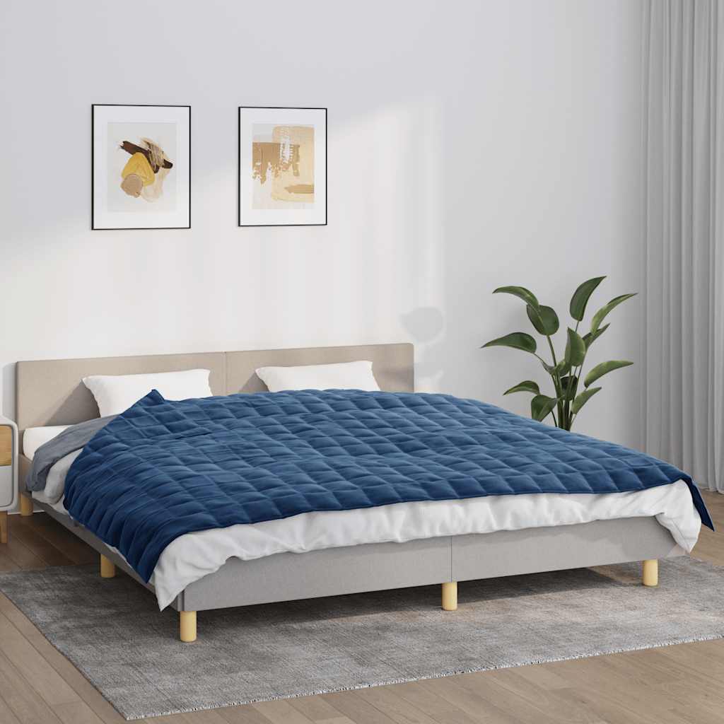 Vidaxxl schwache Decke 155x220 cm 7 kg Stoff blau