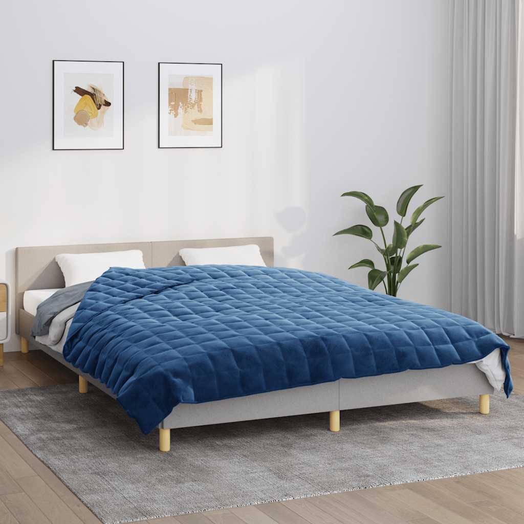 Vidaxxl schwache Decke 220x235 cm 11 kg Stoff blau