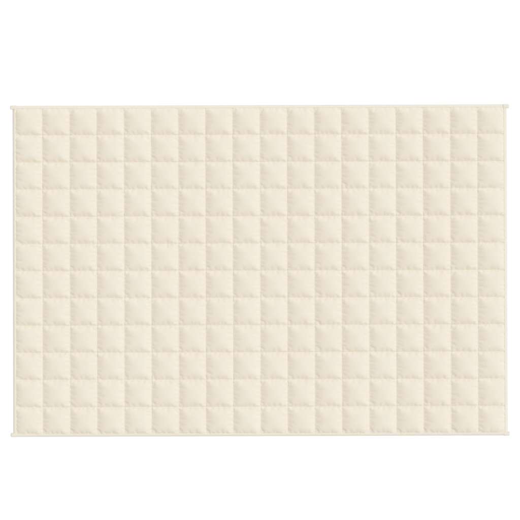 Vidaxl verzwaringsdeken 120x180 cm 9 kg stof lichtcrèmekleurig