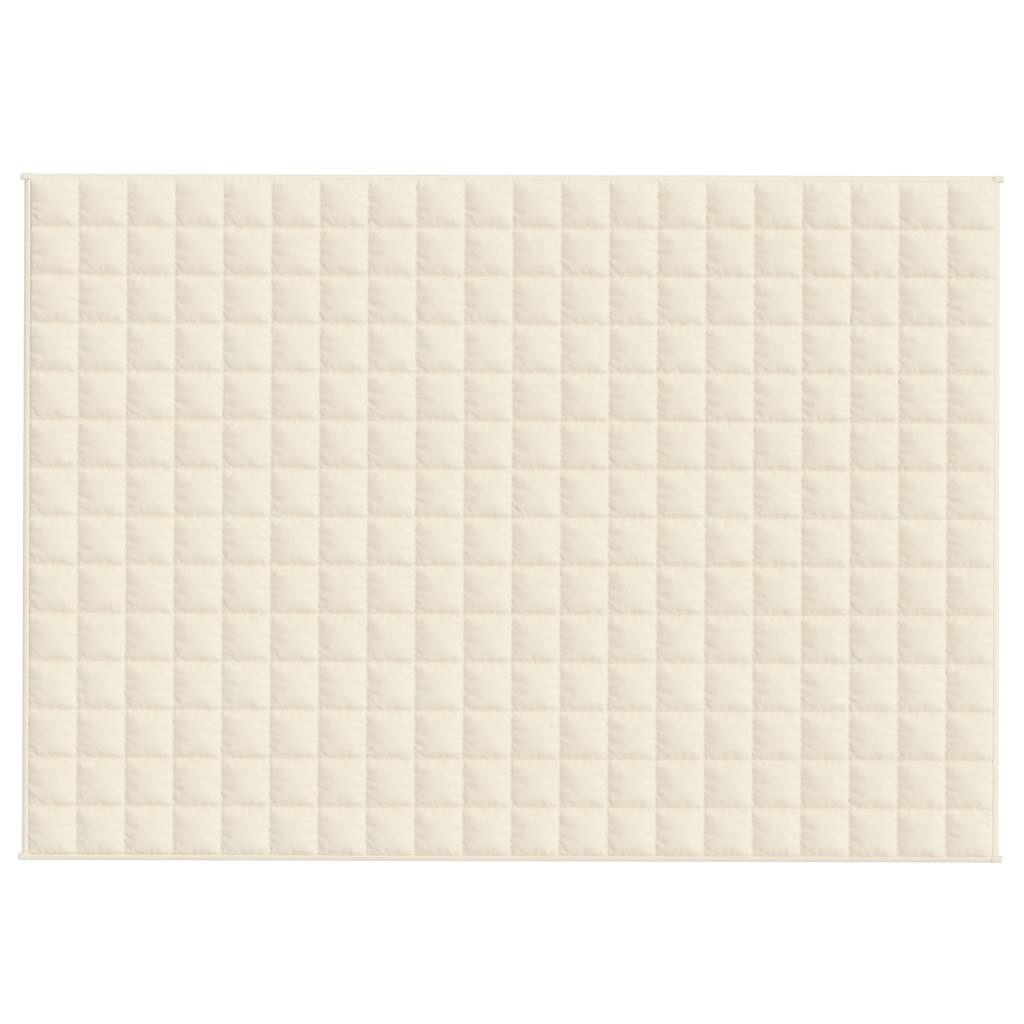 Vidaxl verzwaringsdeken 138x200 cm 10 kg stof lichtcrèmekleurig