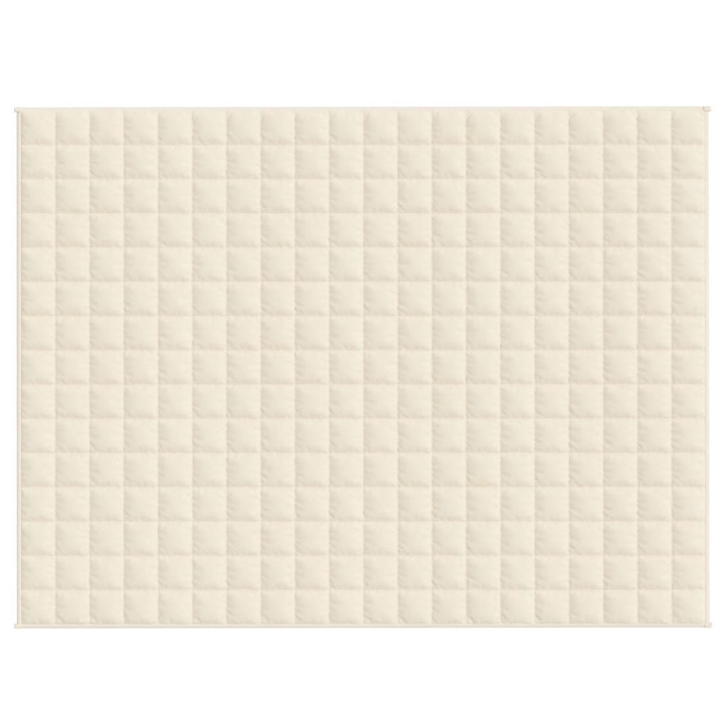 Vidaxl verzwaringsdeken 150x200 cm 11 kg stof lichtcrèmekleurig